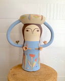 (Heidi Anderson) Blue Flower Lady Vase