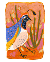 (Melissa Lakey) Colorful Quail print 16x20