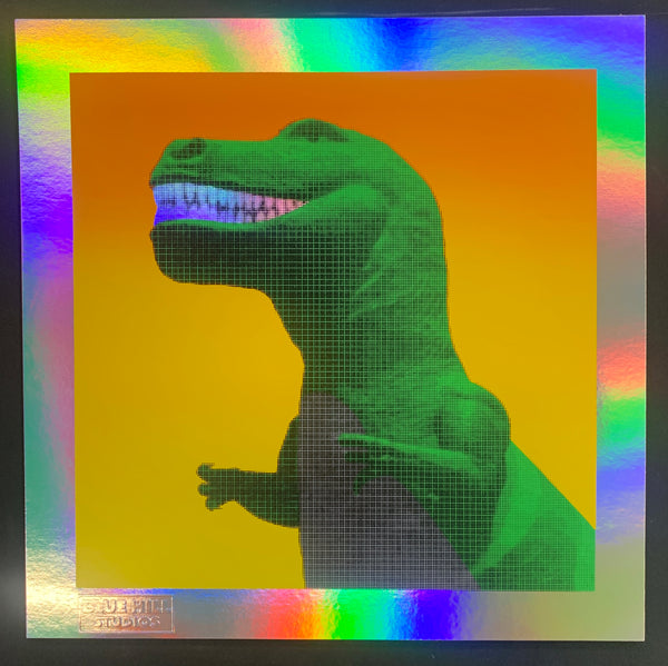 (Blue Hill Studios) Dino print on silver
