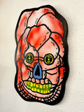 (Walker Mettling) Pink Skull Wood Cut-out