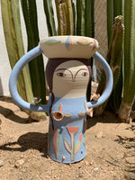 (Heidi Anderson) Blue Flower Lady Vase