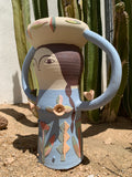 (Heidi Anderson) Blue Flower Lady Vase