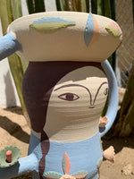 (Heidi Anderson) Blue Flower Lady Vase