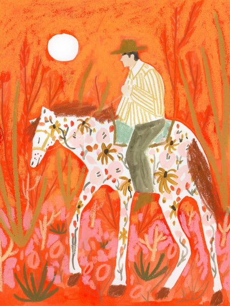 (Melissa Lakey) He Named His Horse Wildflower print 16x20