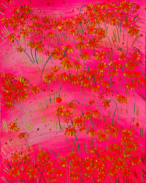 (Lex Gjurasic) Hot Pink Flower Field
