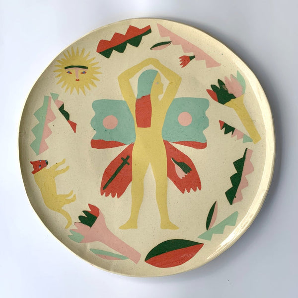 (Heidi Brit Anderson) Butterfly Lady Plate