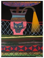 (Kyle Stewart) Angry Cat Vase