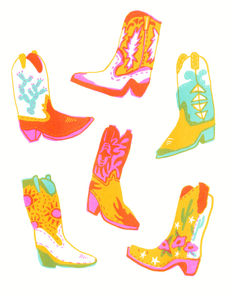 (Melissa Lakey) Cowboy Boots print